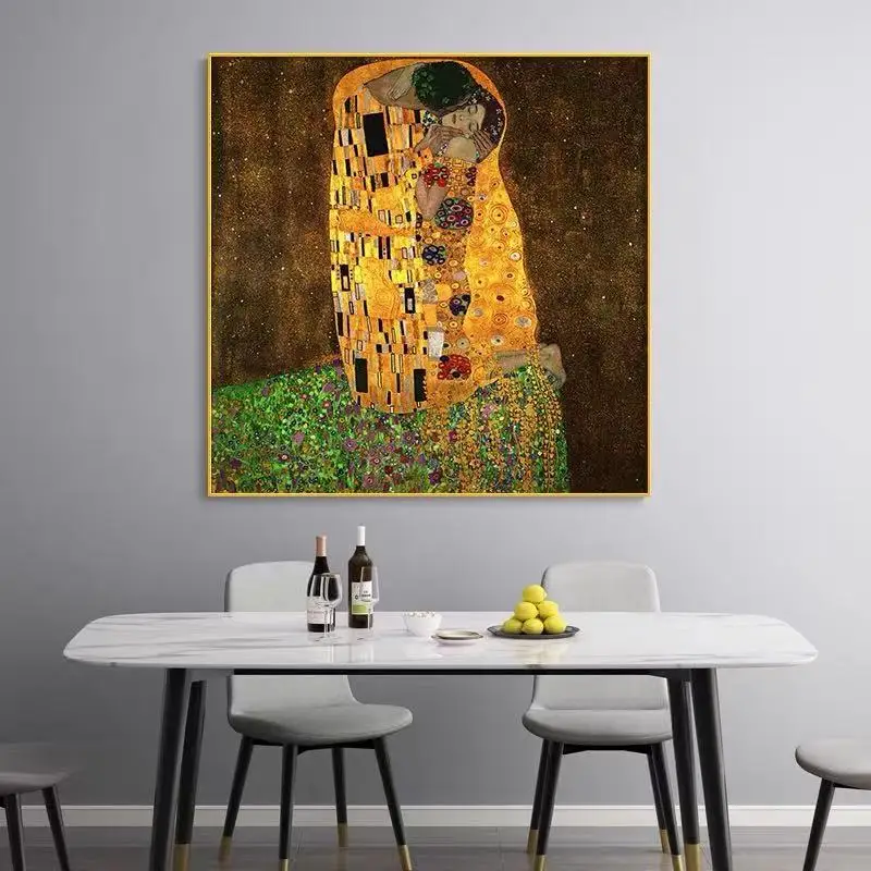 Quadro decorativo 2 telas Arte Gustav klimt